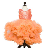 Sequin Floral All Over and Around Ruffles Frock